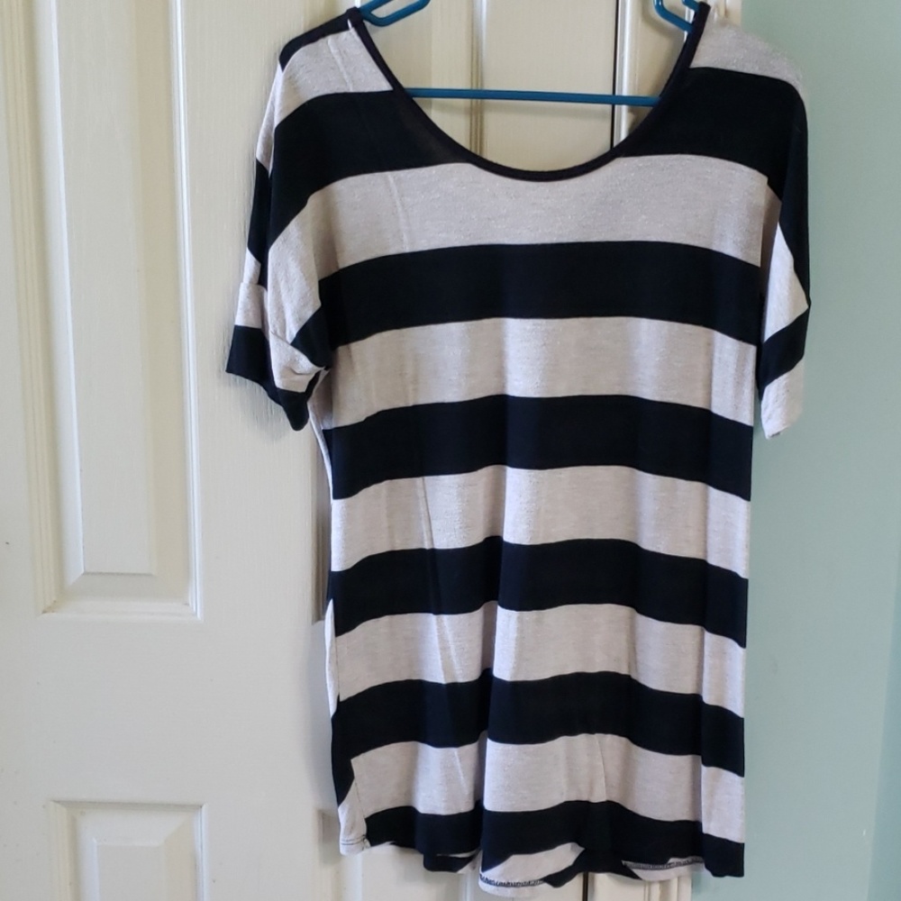 Emerald striped women's shirt size small